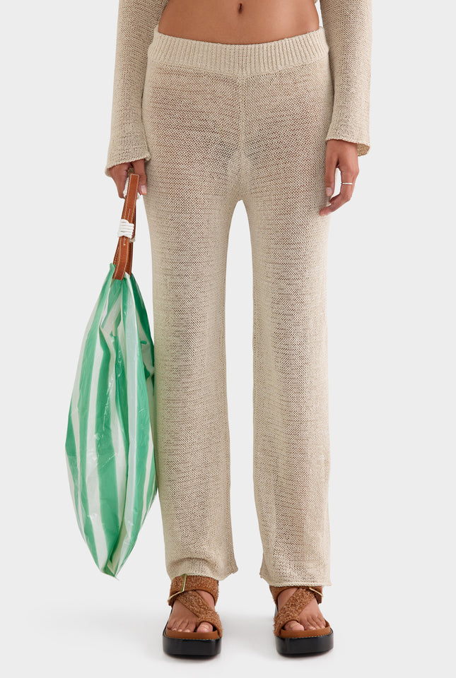 Gauze Knit Pant - Sand