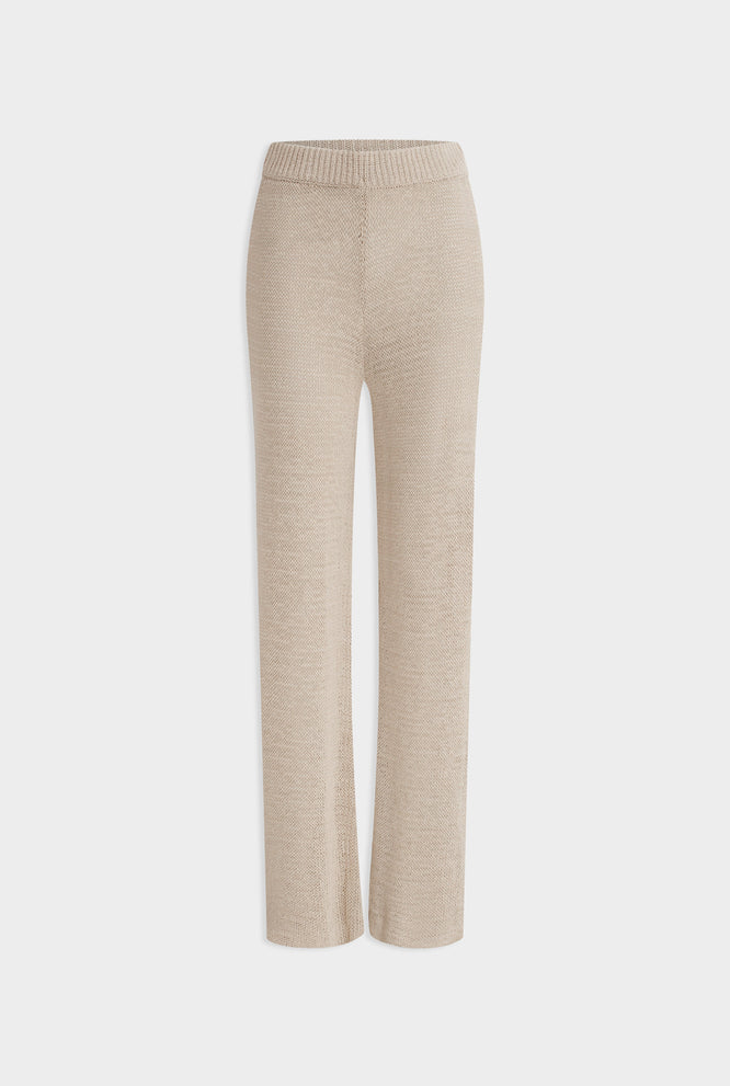 Gauze Knit Pant - Sand