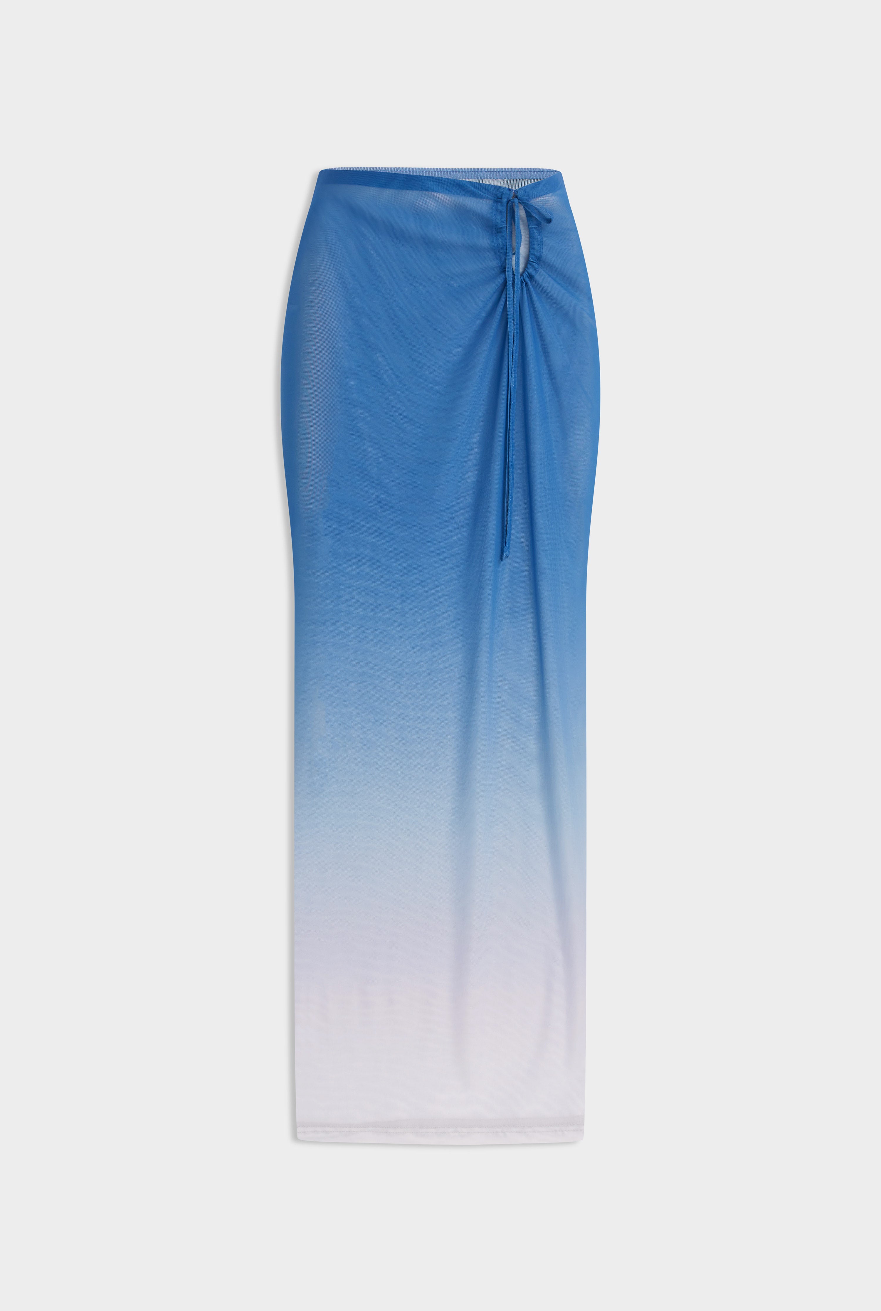 Mesh Jersey Tie Skirt - Aegean Sea Gradient