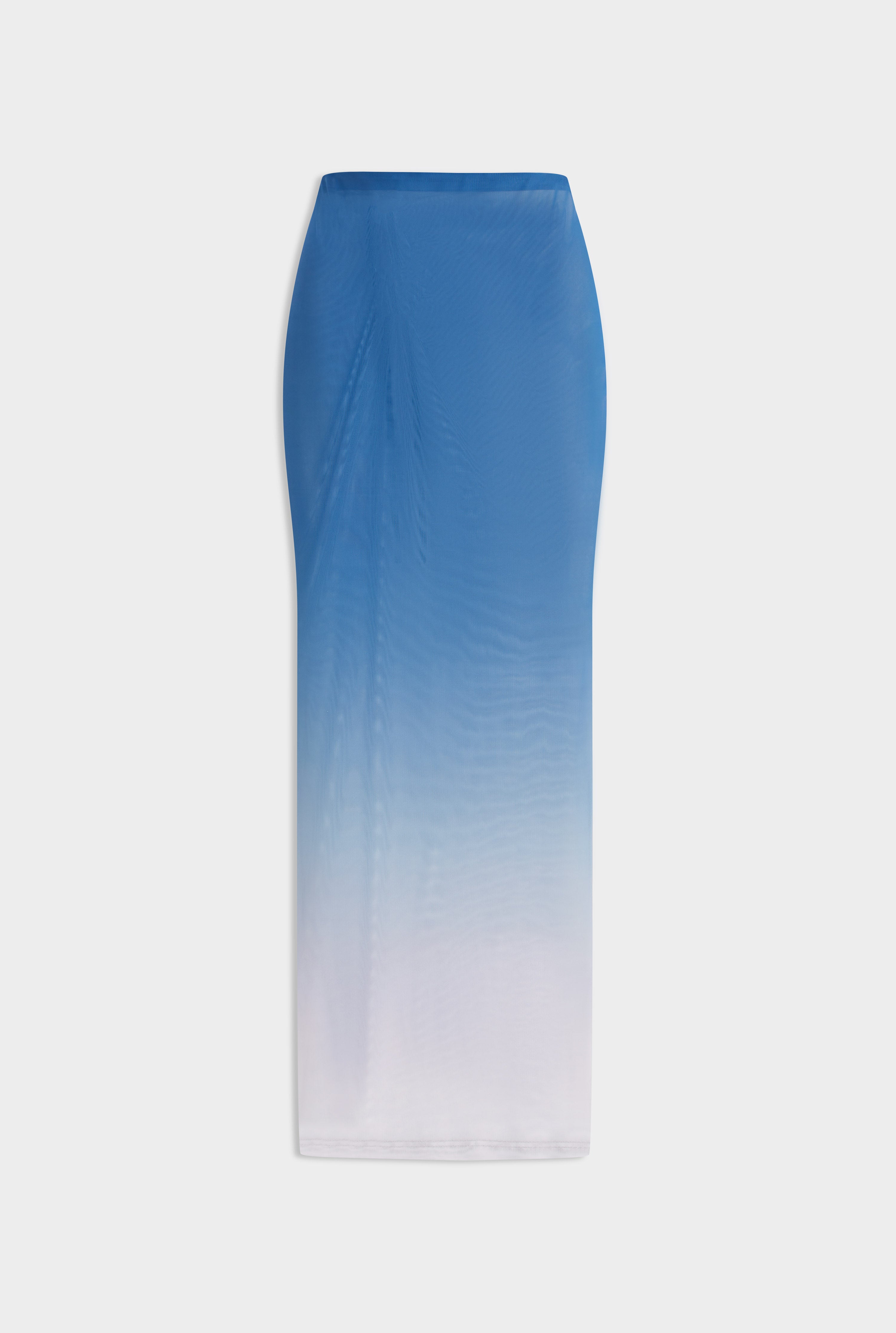 Mesh Jersey Tie Skirt - Aegean Sea Gradient