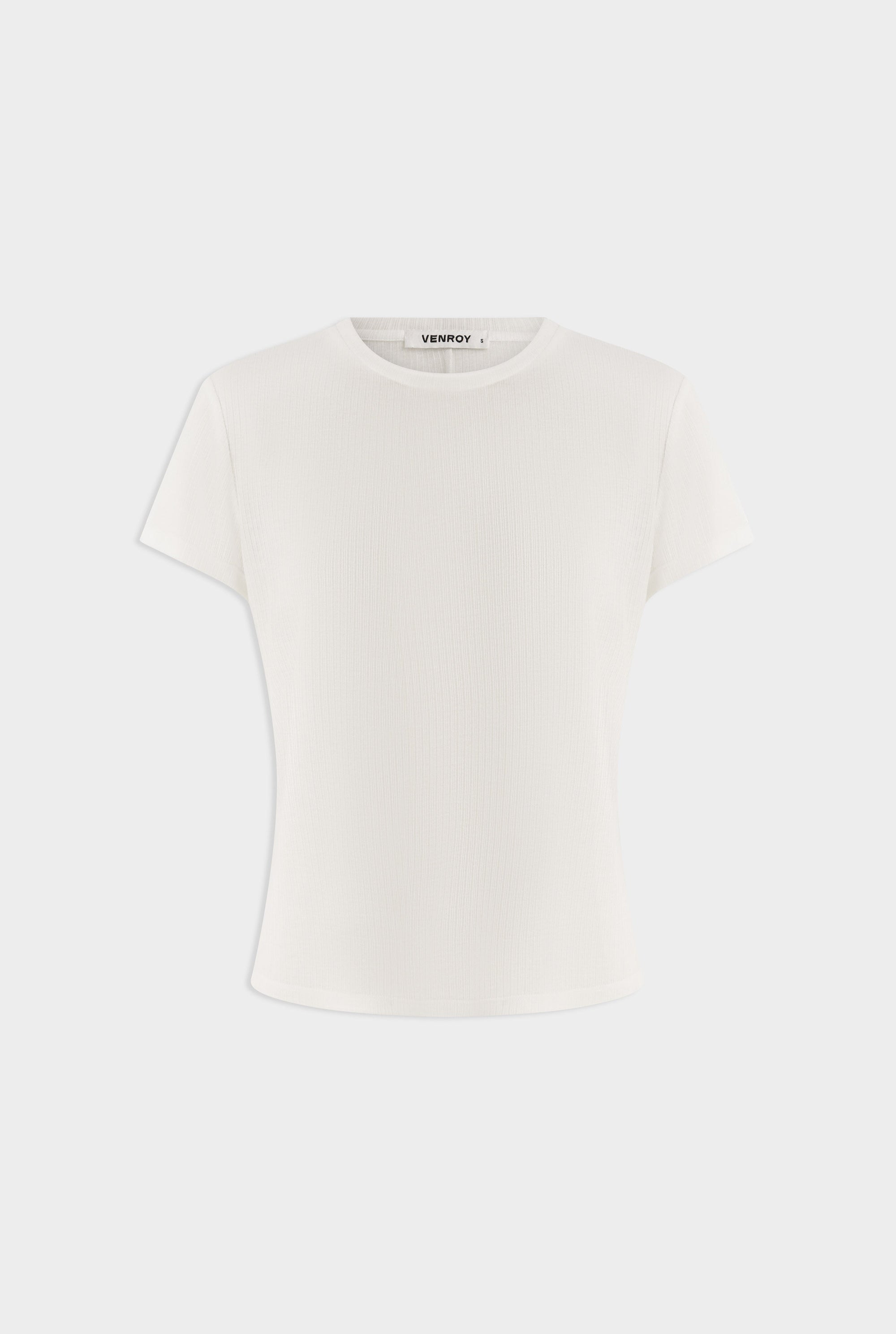 Ribbed Jersey Tee - White