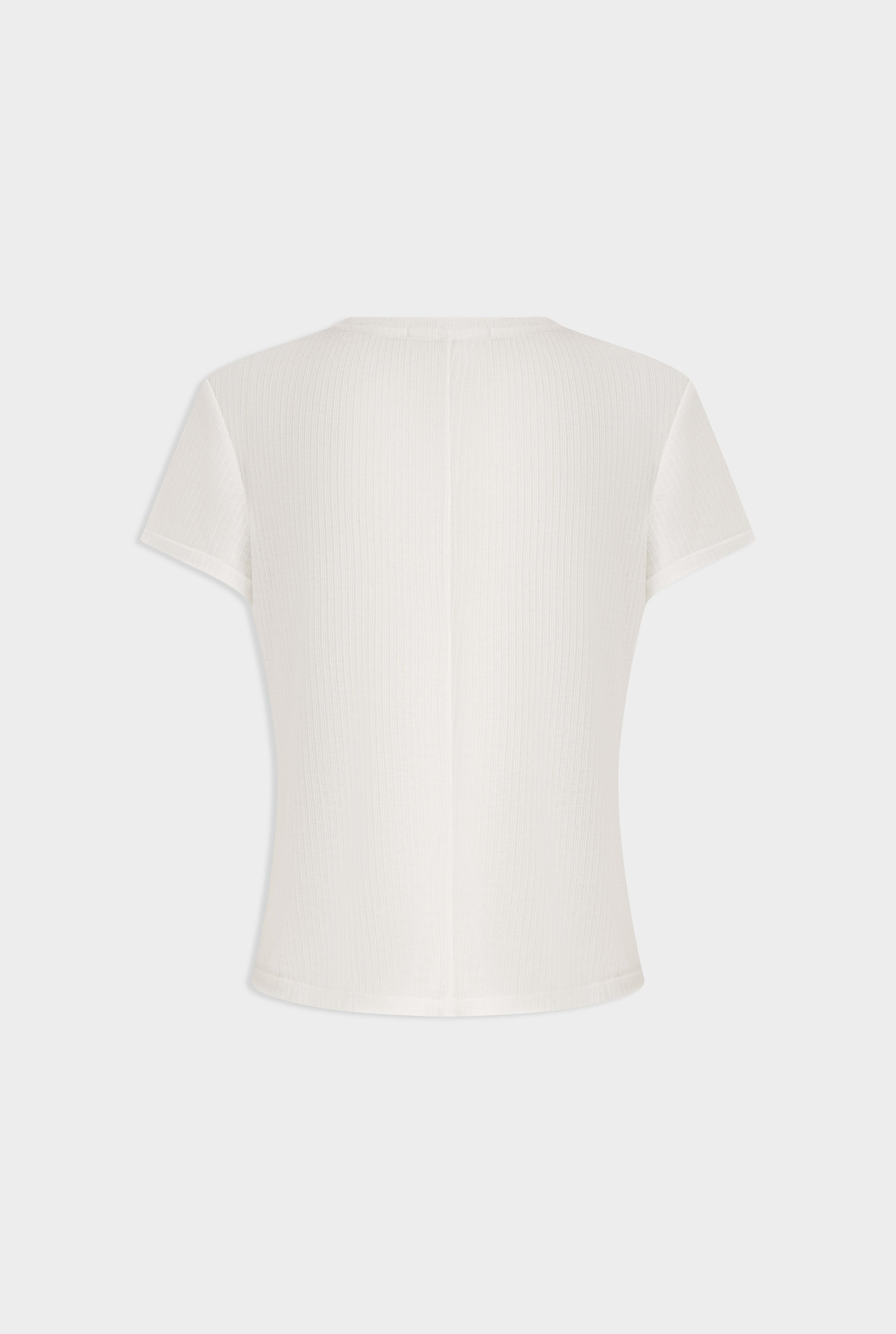 Ribbed Jersey Tee - White