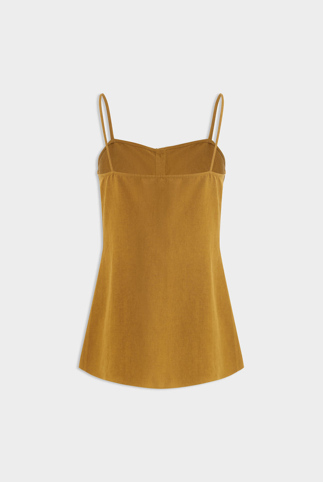 Silk Linen Cami - Bronze