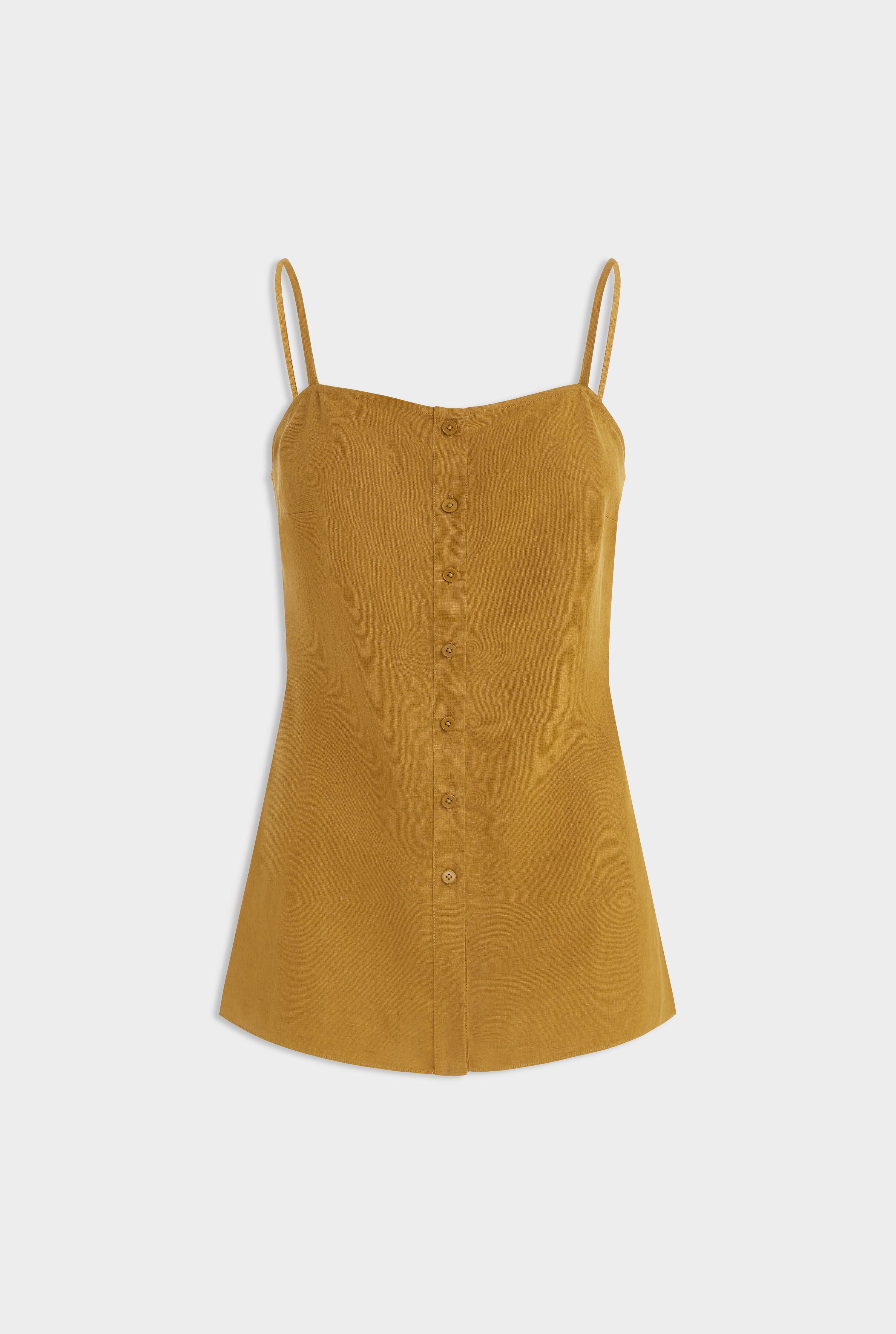 Silk Linen Cami - Bronze