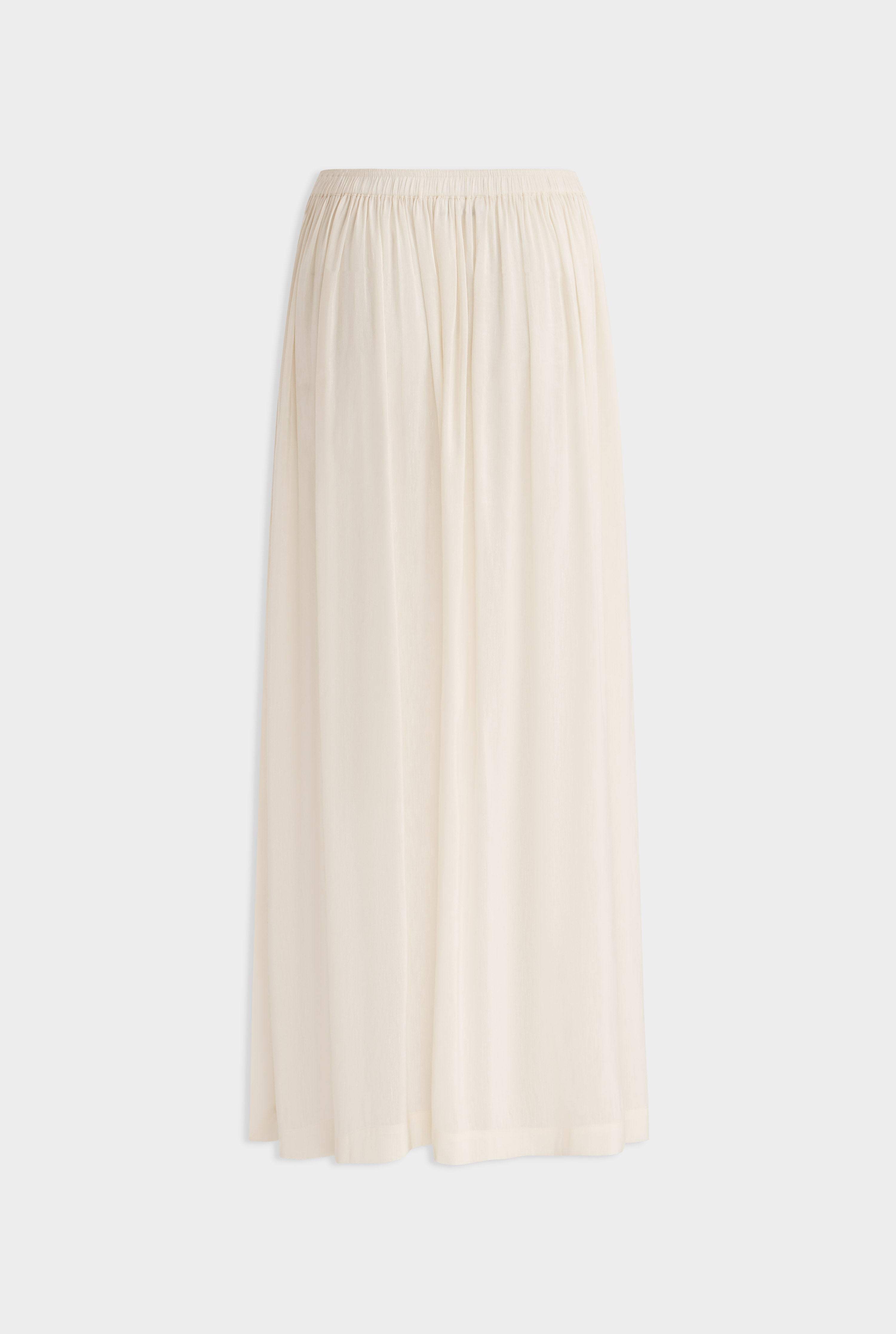 Silk Linen Maxi Skirt - Off White