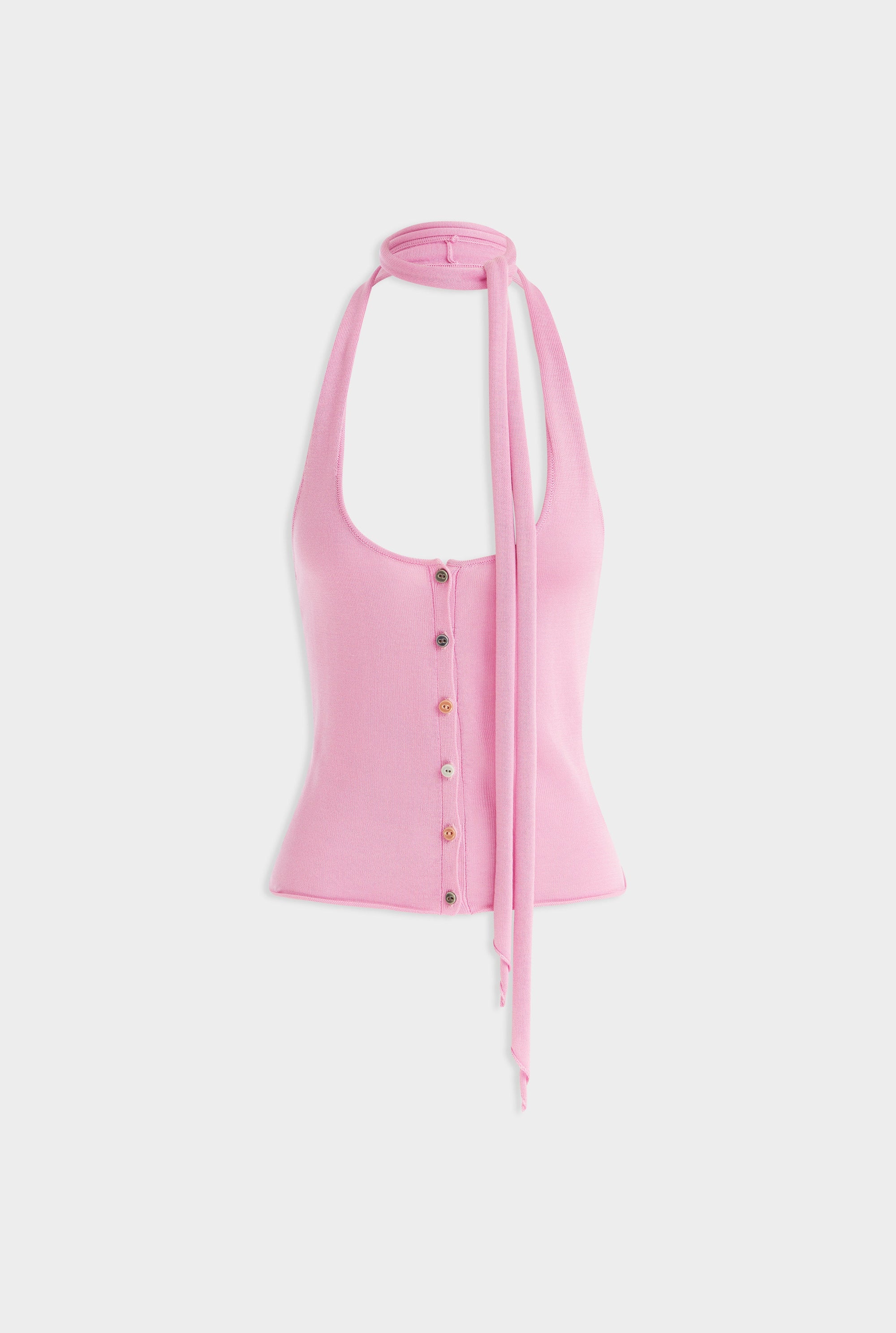 Tencel Scarf Halter Top - Pink Lemonade