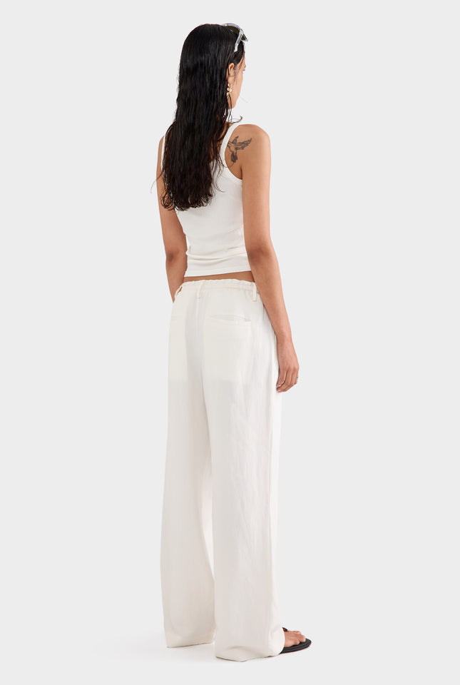 Thin Strap Rib Tank - Off White