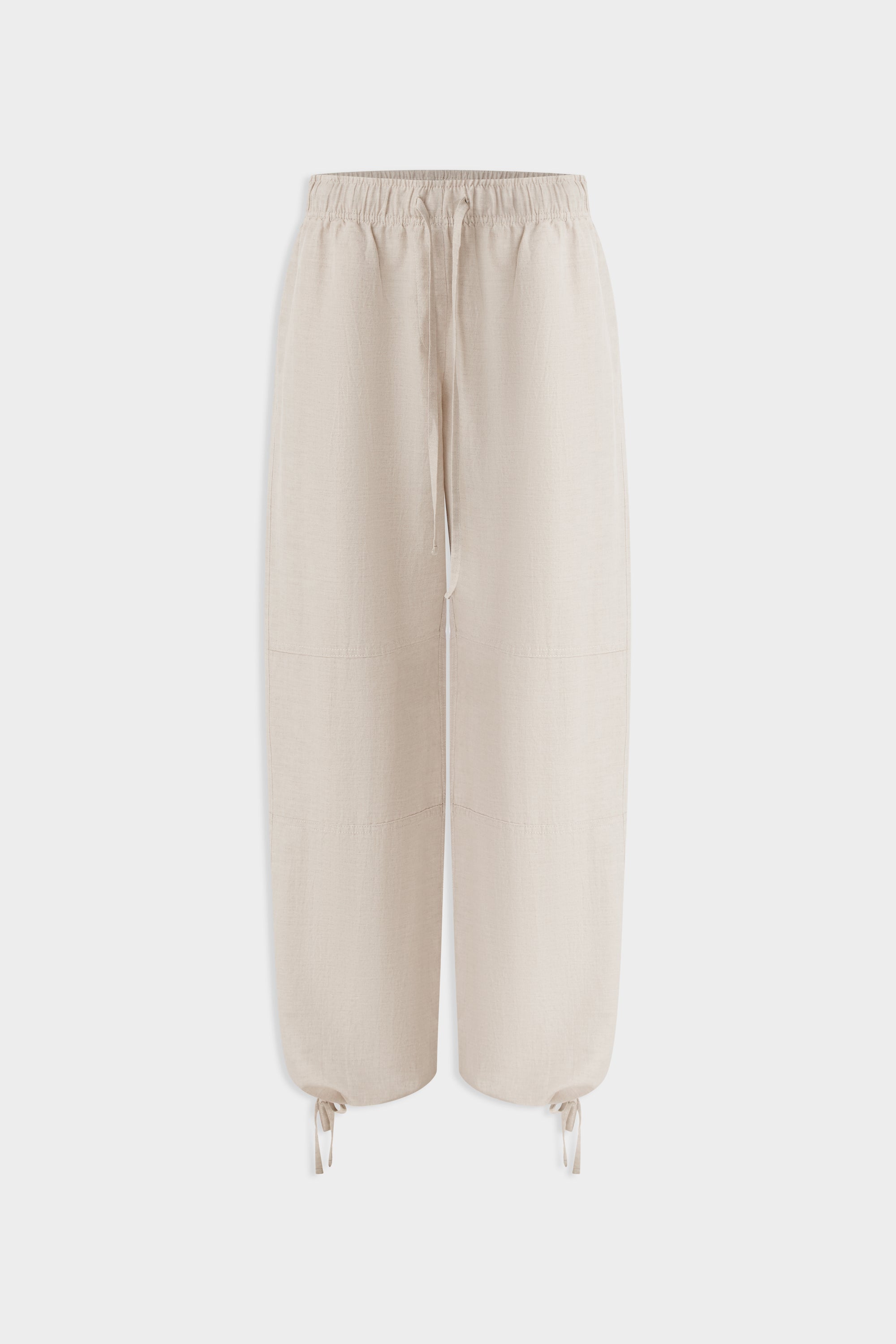 Wide Leg Panelled Pant - Sand