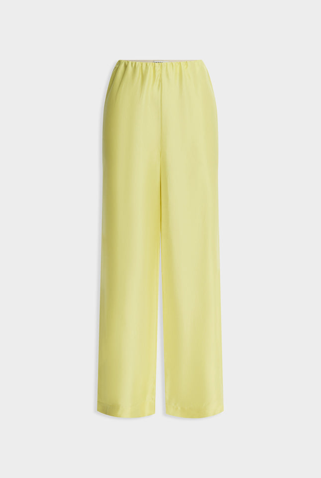 Silk Relaxed Pant -  Lemongrass