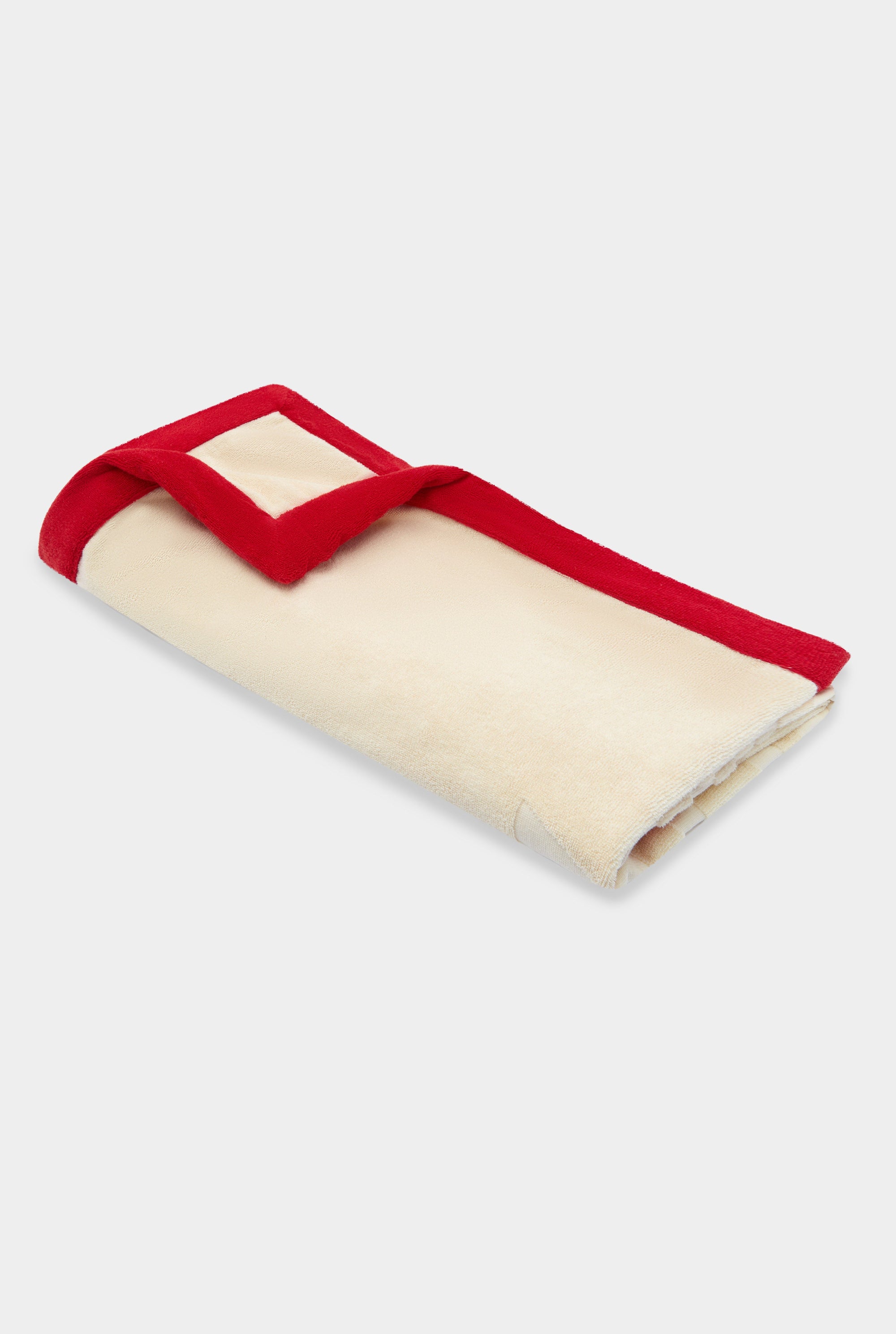 Venroy Border Towel -  Cream/Red