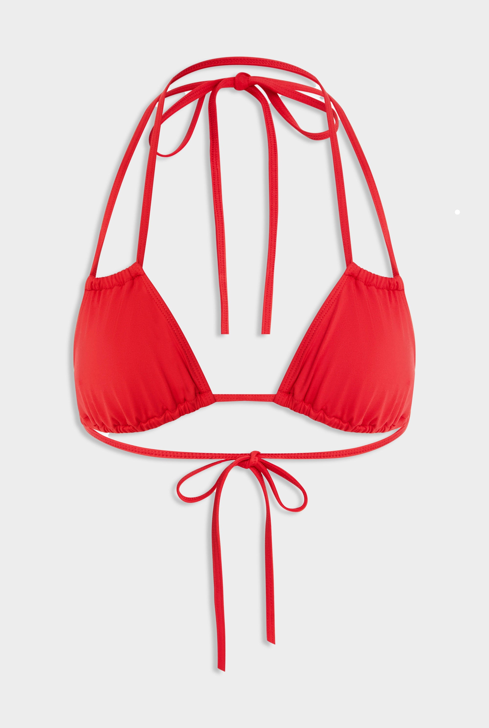 Double Strap Halter Bikini - Red