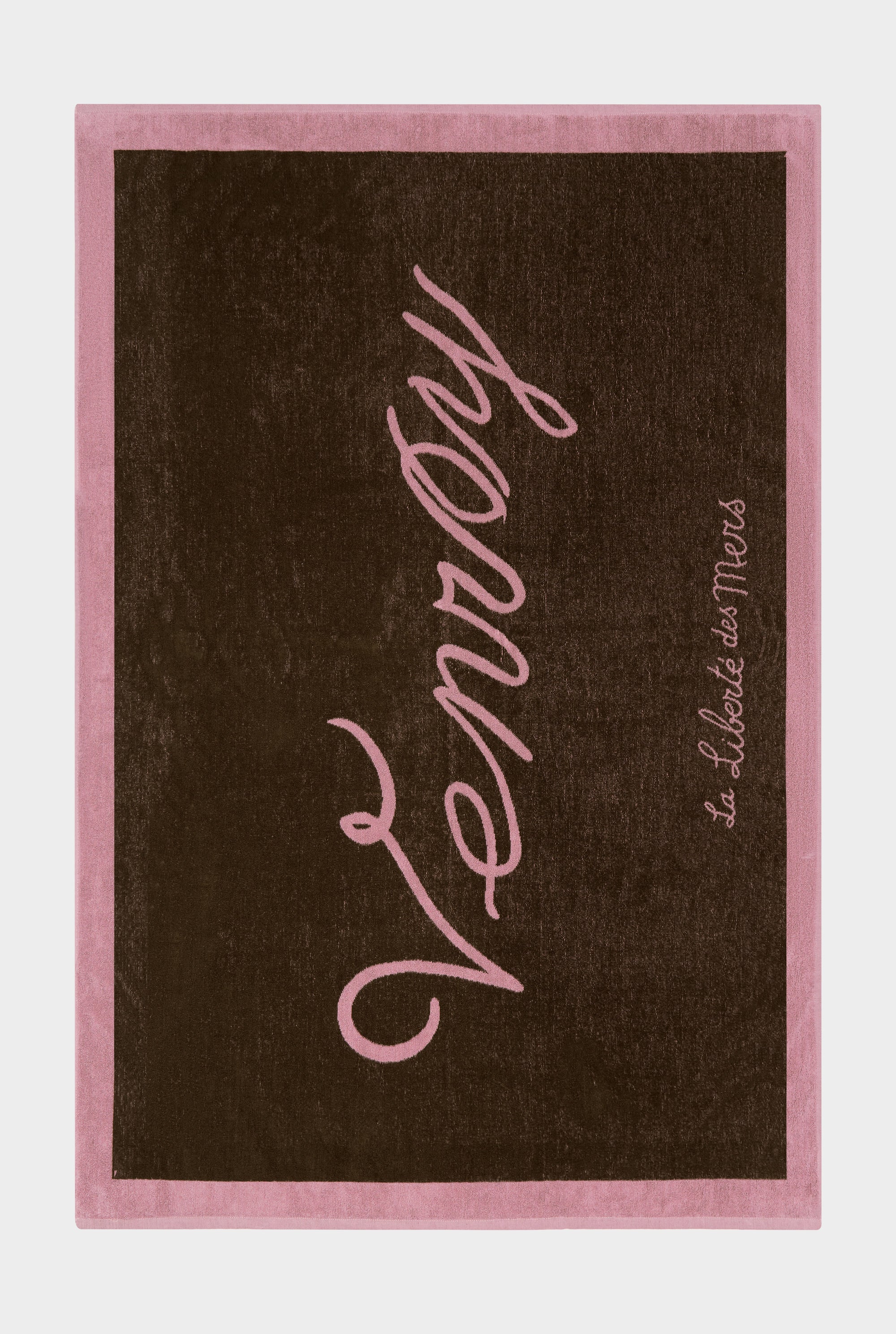 Venroy Jacquard Towel - Cocoa/Pink