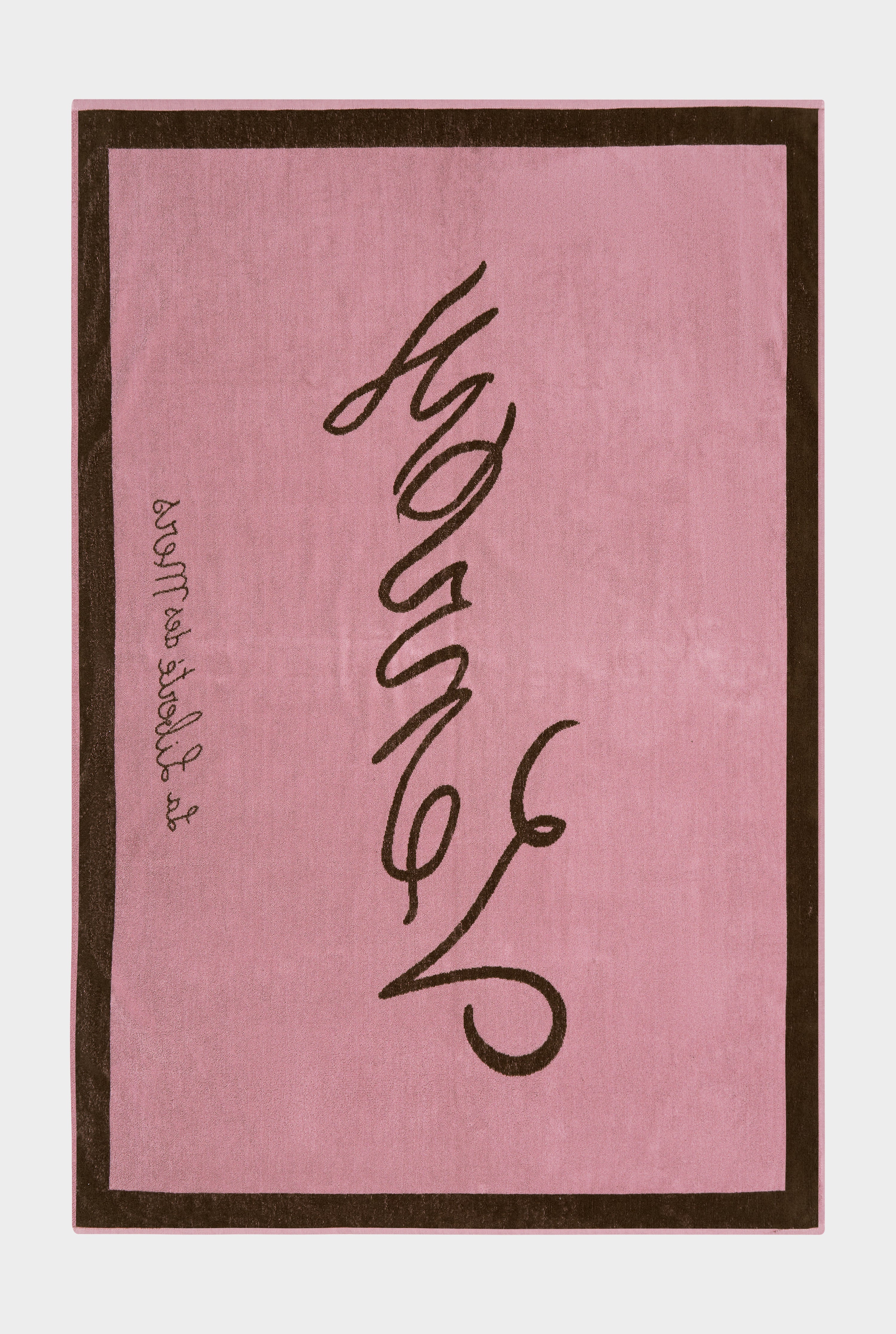 Venroy Jacquard Towel - Cocoa/Pink