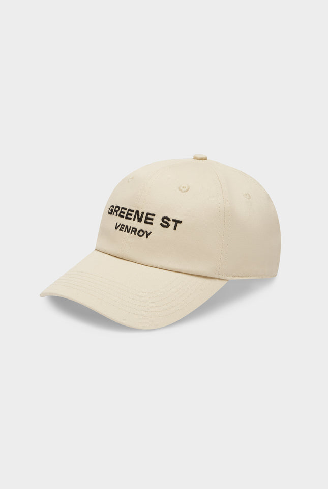 Greene St Cotton Logo Cap - Natural