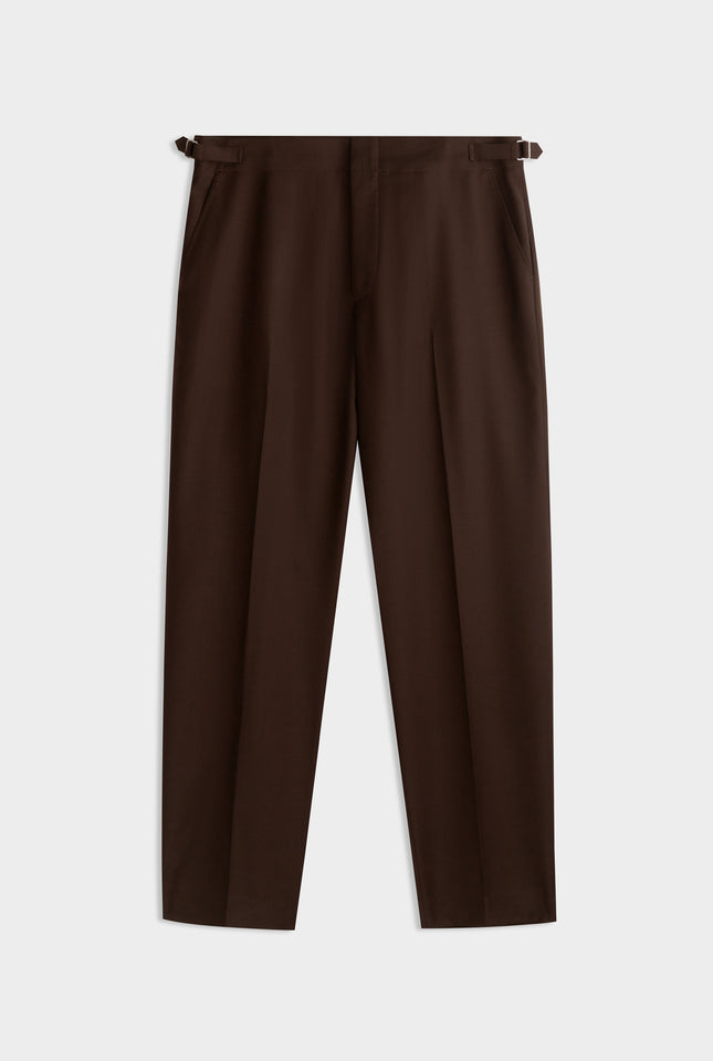 Tailored Wool Trouser - Brown