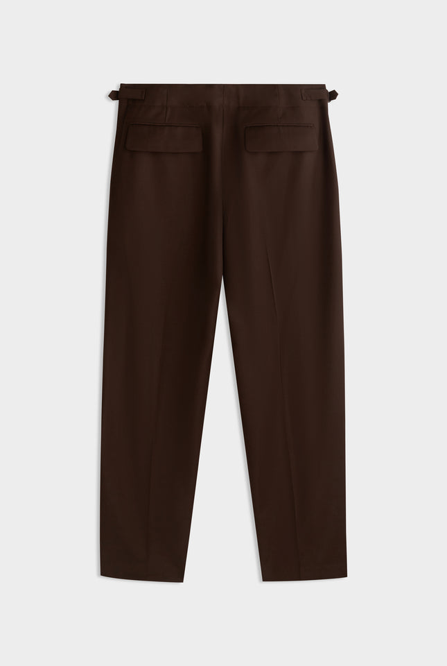 Tailored Wool Trouser - Brown