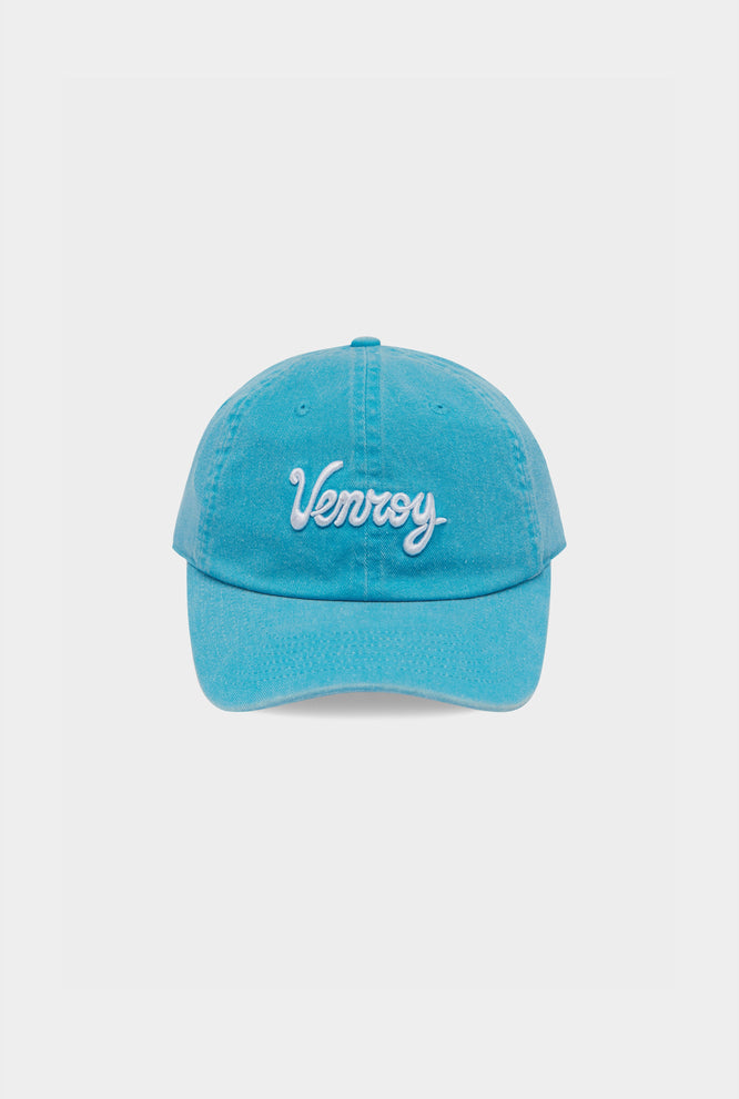 Venroy Bondi Logo Cotton Cap - Bright Blue Stonewash