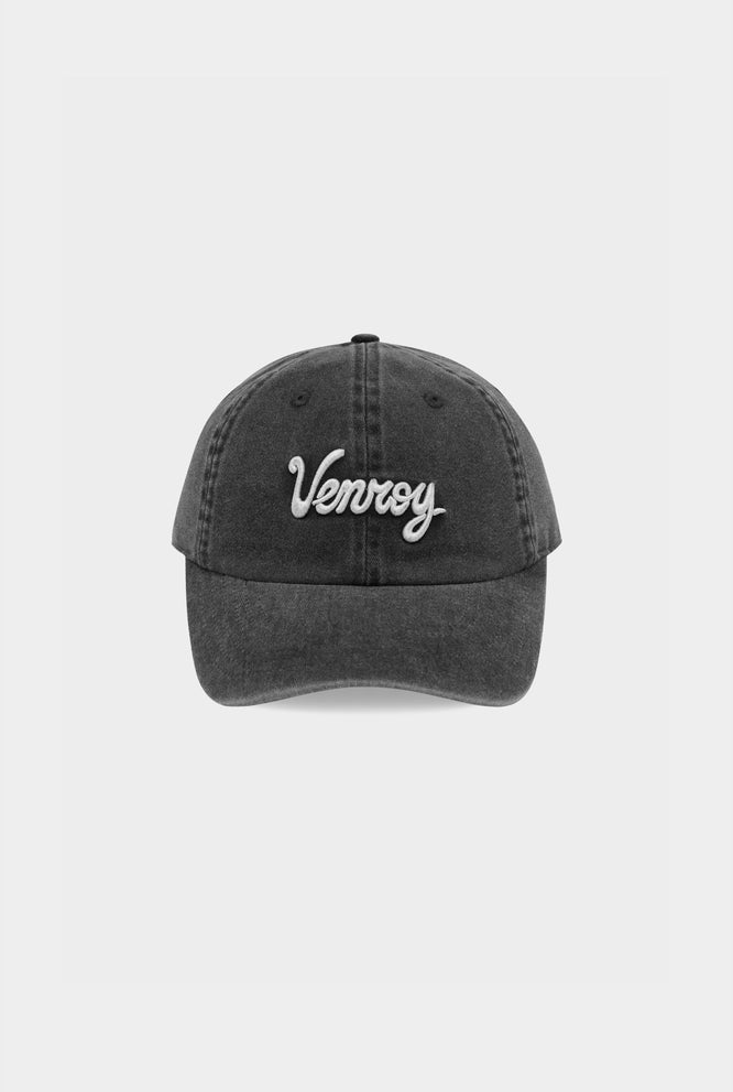 Venroy Bondi Logo Cotton Cap - Charcoal Stonewash