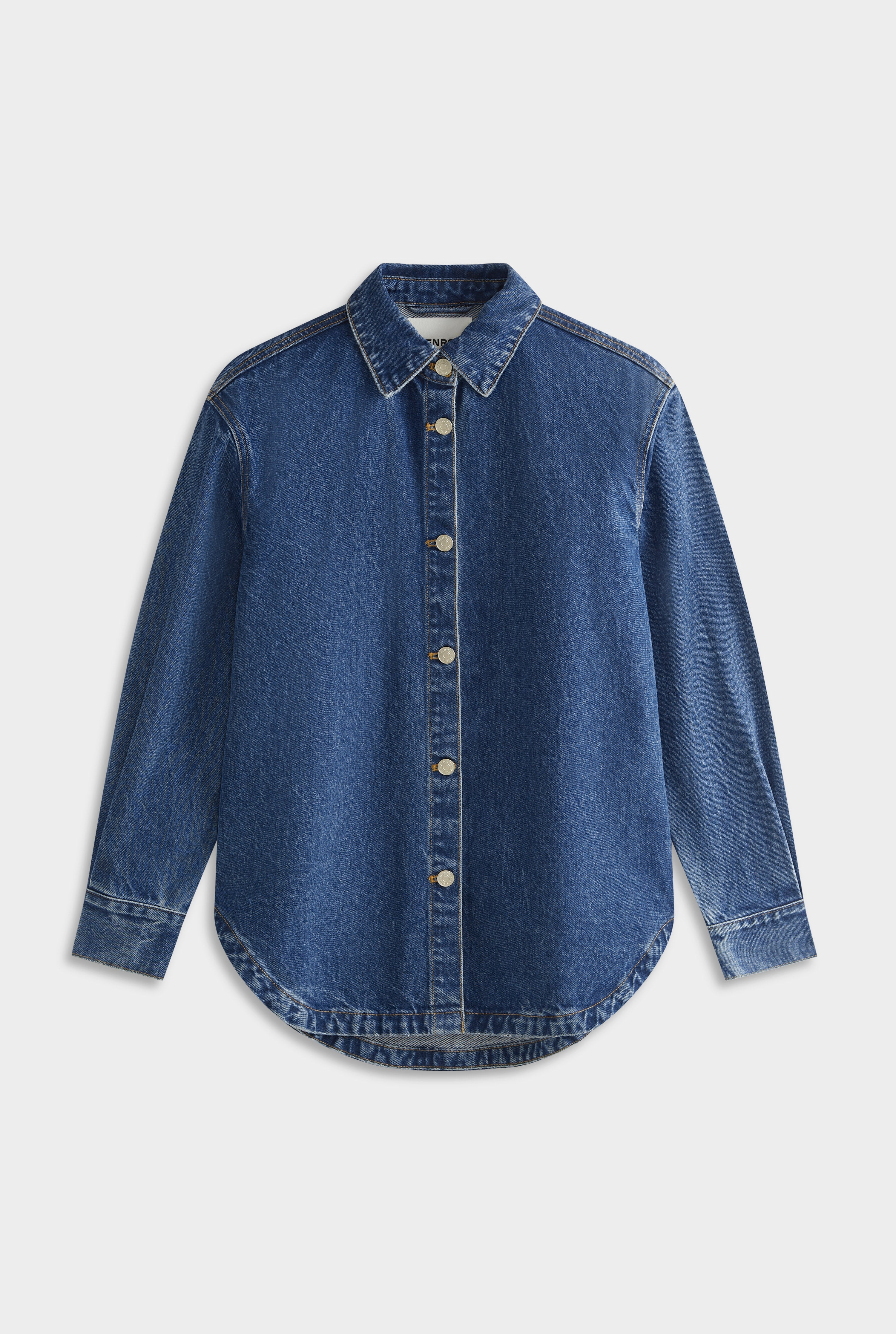 Relaxed Denim Shirt - Mid Indigo
