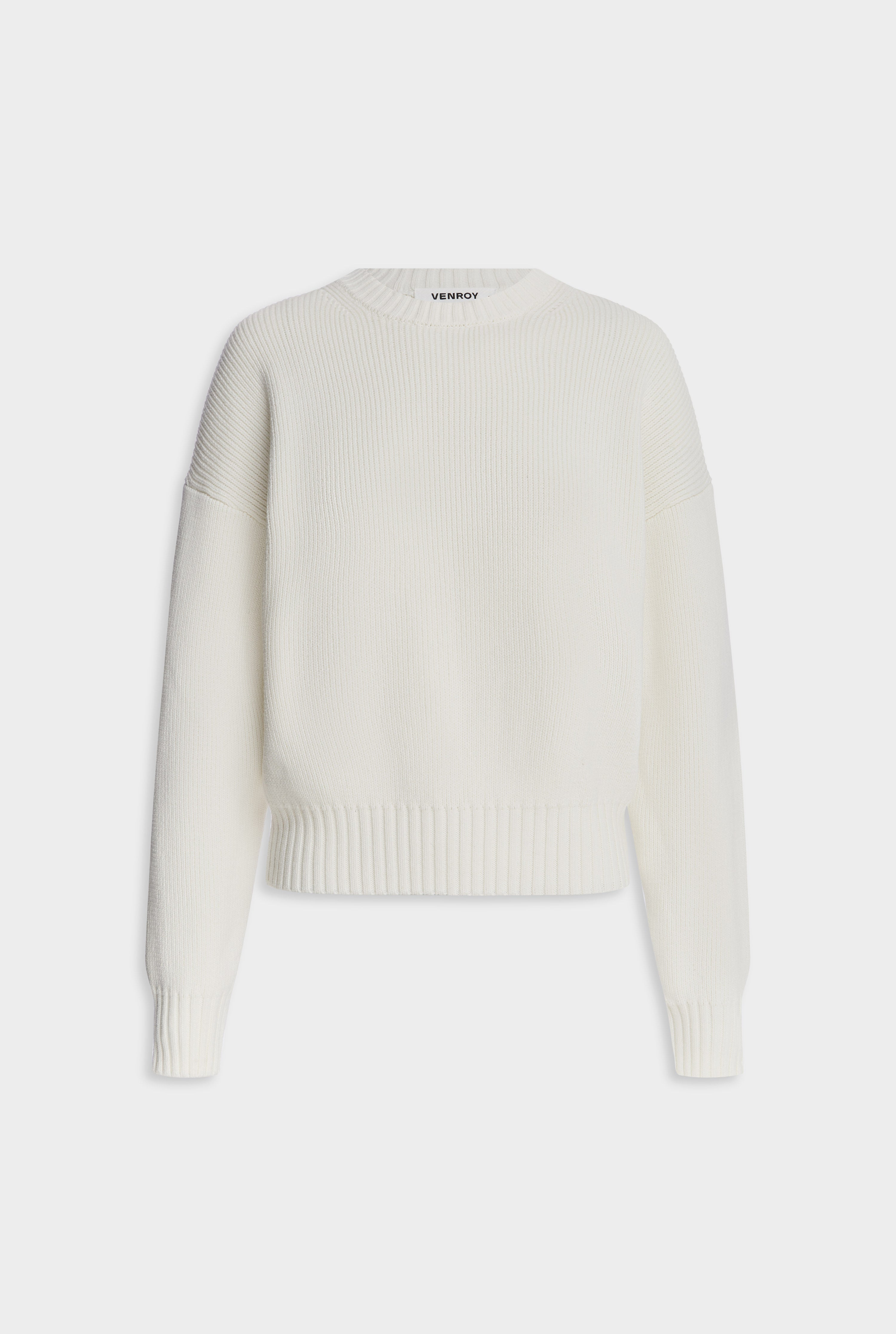 Cotton Knit Sweater - White