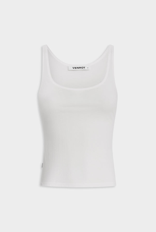 Lightweight Cotton Tank - White