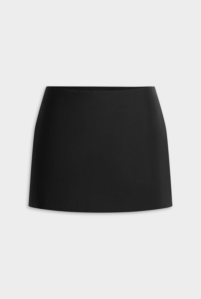 Silk Mini Skirt - Black